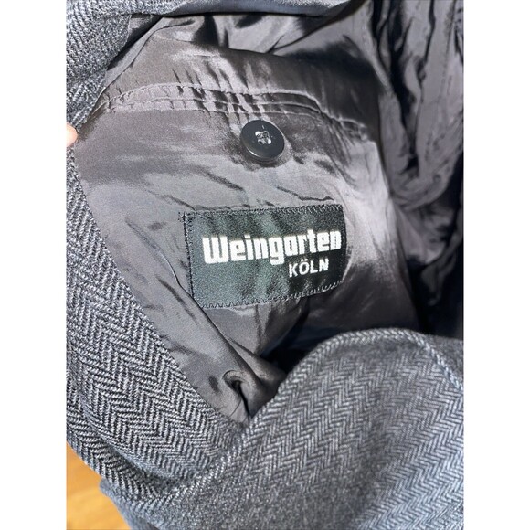 Weingarten Koln Men’s Dress Blazer Size Size 51L Gray 100% Cashmere Business - Picture 2 of 12